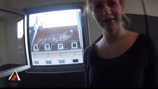 Nasty girl need to walk in public with face full of cum