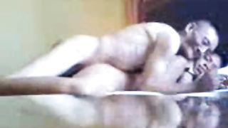 grandpa and sales girl in hotel room