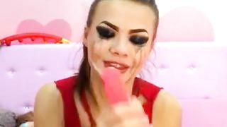 crazy deepthroat girl 1