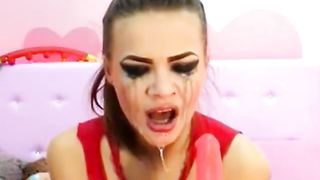crazy deepthroat girl 1