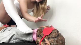 Blond Young girl FaceSitting