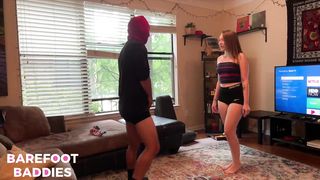 Brunette Ballbusting Slave