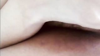 My Latina girlfriend playing with her pussy