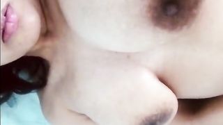 My Latina girlfriend playing with her pussy