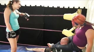 Mixed wrestling beatdown