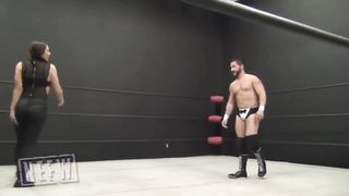 Femdom wrestling ballbusting