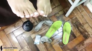 Dirty Sock Drink and Foot Smell Slave Humiliation by Mistress Beh Part 3