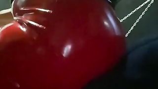 Bossy delilah latex dress facesitting