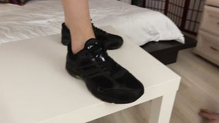 UGF-Lesbian Slave Licks Sweaty Feet And Sneakers