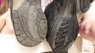 UGF-Lesbian Slave Licks Sweaty Feet And Sneakers