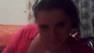 Polish Housegirl blows her man, as good as she can