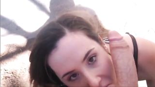 24yr old Sarah sucking dick at the park