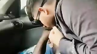 Foot Worship in Car