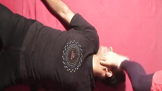 Indian foot gagging with anklets