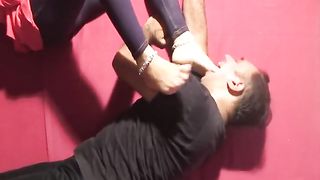 Indian foot gagging with anklets