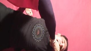 Indian foot gagging with anklets