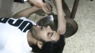 Indian-Mistress-foot wash and drink