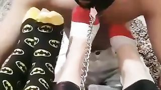 MISS NEGIN & MISS GNDM: foot worship of two Iranian mistresses by a loser slave