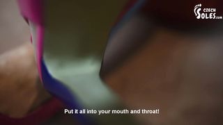 Lick two girls shoes