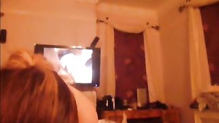 Our plaything sucks my cock while I finger the girl