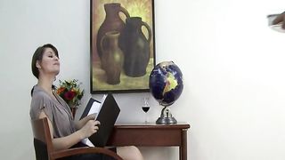 Office lunch heels in face