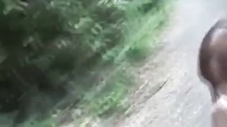 Japanese student outdoor blowjob