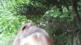 Japanese student outdoor blowjob