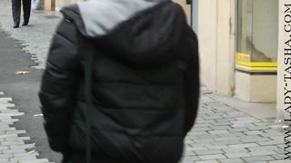 Fetish lady Smoking leather