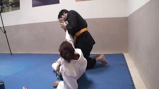 SQ judo domination beatdown and footjob