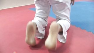 SQ judo domination beatdown and footjob