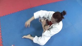 SQ judo domination beatdown and footjob