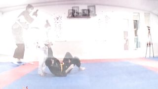SQ judo domination beatdown and footjob