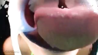 Japanese blue lipstick