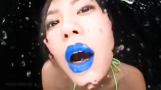 Japanese blue lipstick