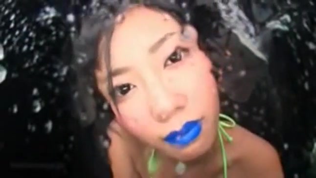 Japanese blue lipstick