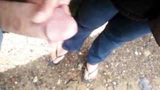 Carol wanks Dave of outdoor 2