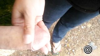 Carol wanks Dave of outdoor 2