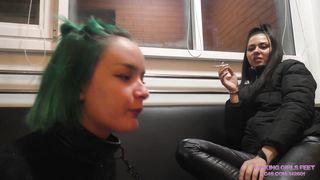 Licking girls feet - MIA - I'll make your tongue go black - Human ashtray, humiliatio