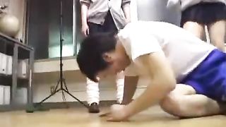 Girls fart on guy student