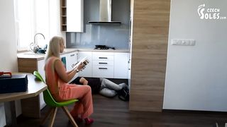 Mistress and foot slave