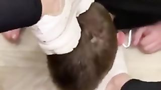 Shoes and socks smelling(young girl)