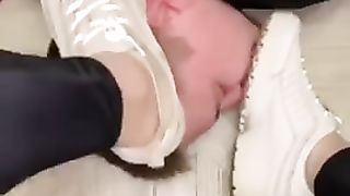 Shoes and socks smelling(young girl)