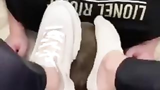 Shoes and socks smelling(young girl)