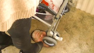 Helplessness at her feet