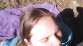 Shy Teen 1st Time Outdoors Sex Scared She's Bout Get Caught