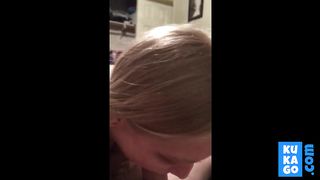 18 year old blonde sucking my cock 2