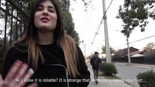 Teen girl get paid for her feet