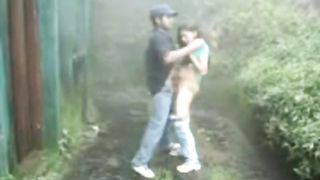 Outdoor Public Suck Fuck Rain 2