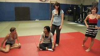 One girl knocks out 3