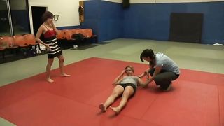 One girl knocks out 3